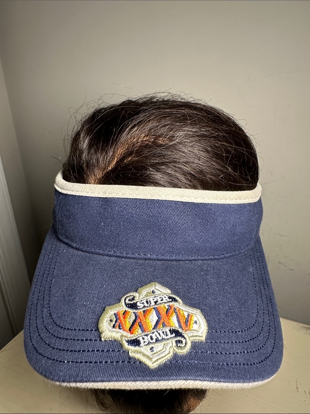American Needle NFL Superbowl 35 Ravens vintage football Navy Blue Visor